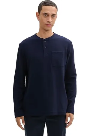 TOM TAILOR 1043411 T-Shirt à Manches Longues, 10668 – Sky Captain Blue, XXL Hommes