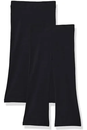 Amazon Legging Évasé en Maille, Coupe Ajustée Fille, Lot de 2, , 10 Ans