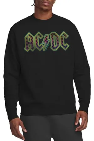 AC/DC Checkerboard Gradient Logo Crew Sweatshirt Maillot de survêtement, , S Mixte