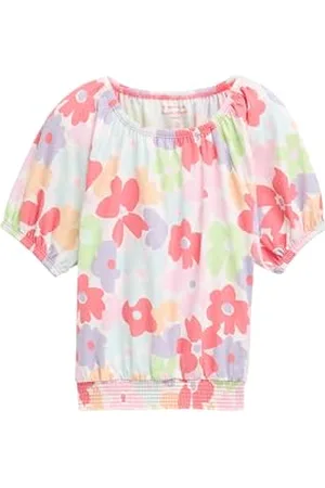 TOM TAILOR 1046234 T-Shirt, 37776-Grand imprimé Floral Multicolore, 104-110 Fille