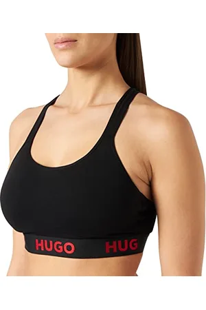 HUGO BOSS Femmes BRALETTE PADDED SPORTY LOGO Brassière en coton stretch avec bande logotée