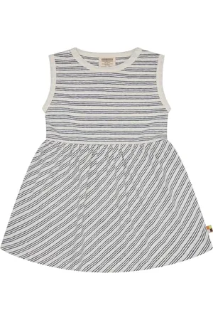loud + proud Streifen mit Leinen und Bio Baumwolle, Gots Zertifiziert Robe décontractée, , 98-104 Fille