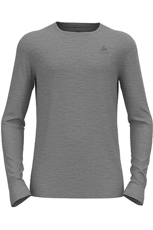 Odlo Homme T-shirt manches longues sous-vêtement MERINO 200, steel grey melange, XXL