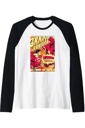 DC Comics Originals Superman Face Off With Doomsday Manche Raglan
