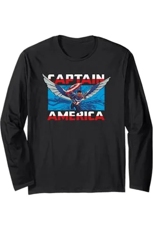 Marvel Captain America Flying Manche Longue