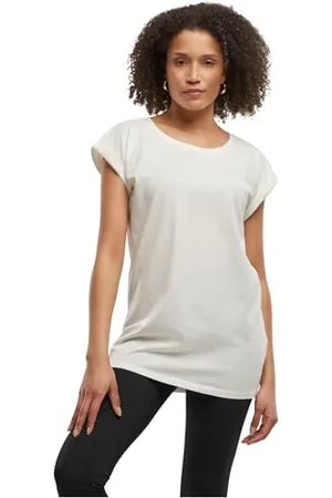 Build Your Brand Ladies Extended Shoulder Tee T-Shirt, , XL Femmes
