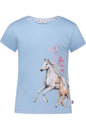 Salt & Pepper BY KIDS PARK Mädchen T-Shirt mit Zwei Pferden Print aus S.Jersey, , 92-98 Fille