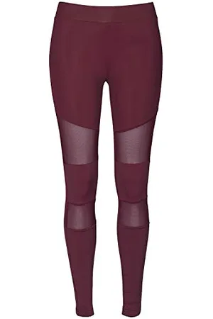Urban classics Ladies Legging pour Femme Tech Mesh, Empiècements en Maille Transparents sur Les Jambes, Matériau Élastique et Flexible, Normale, , Taille XL, W30 Fabricant: X-Large
