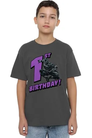 Black Panther Mandarin creative ltd Birthday 1 Unisex Kids T Shirt, , 3-4 Ans Garçon