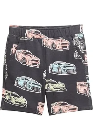 TOM TAILOR 1046536 Short de survêtement, 37796-Design de Voiture coloré Dark Base, 104-110 Garçon