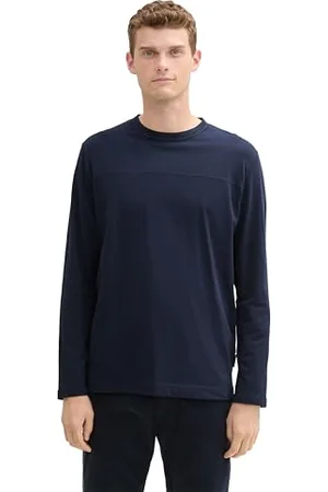 TOM TAILOR 1044011 T-Shirt à Manches Longues, 10668 – Sky Captain Blue, L Hommes