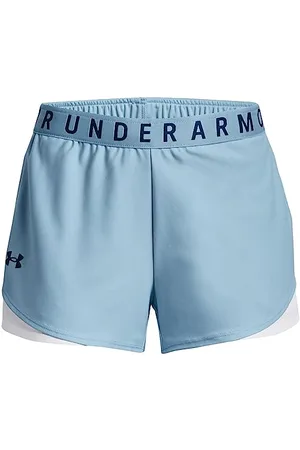 Under Armour Short Play Up 3.0 Femme, Blizzard/Blanc/Bleu Varsity, XL