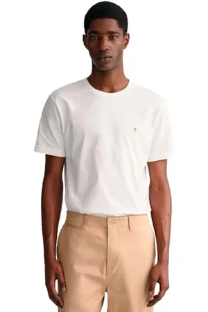 GANT REG SS Shirt À Manches Courtes Shield Regular, White, M Homme