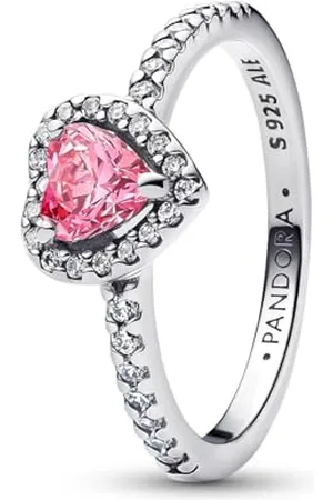 PANDORA Timeless 198421C03-58 Bague en forme de cœur en argent sterling avec zircone Taille 58, Argent sterling, Zircone cubique