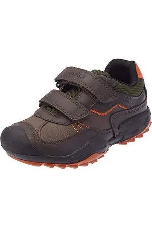 Geox Garçon J New Savage Boy A Chaussures, Brown/Dk Orange, 24 EU