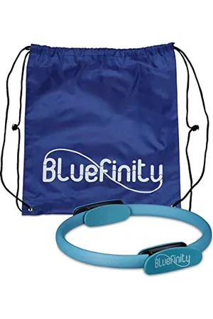 Relaxdays Bluefinity Anneau pilates 39 cm avec doubles poignées pour yoga mousse rembourré anneau de résistance