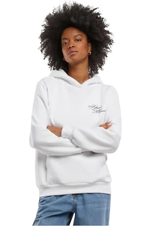 miss tee Mst209-give A Damn Ladies Fluffy Hoody Maillot de survêtement, Blanc, XL Femme