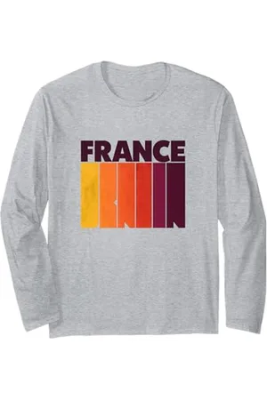 BAHAA Cool France World Inspired, France Outfit Fashion Graphic Manche Longue