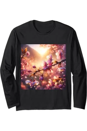 Steampunk Cool Vintage Creations Fantasy Raindrops Pétales de cerise Manche Longue