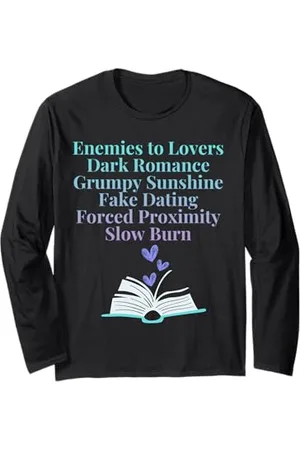 Bibliophile Book Lovers Book Blogger Tees T-shirt humoristique Bibliophile Romance Book Genre Manche Longue