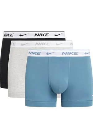 Nike Trunk 3PK sous-vêtements, Blk/Gry H/Smokey Blue-White WB, S Homme