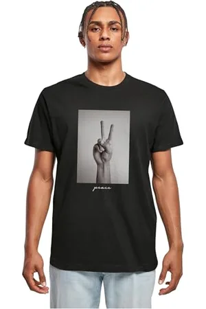 Mister Tee Herren Peace Sign Tee T-Shirt, Black, XXL
