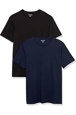 Amazon T-shirt ajusté à encolure ronde et manches courtes Homme, Lot de 2, , M