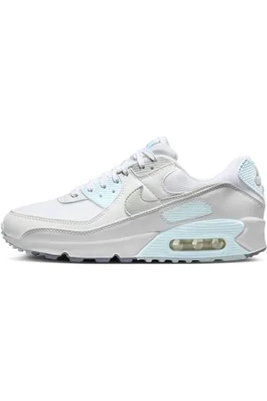 Nike Femme Air Max 90 Sneaker, Blanc/argenté/Bleu , 37.5 EU