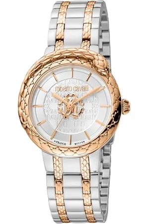 Roberto Cavalli Femmes Analogique Quartz Montre avec Bracelet en Acier Inoxydable RV1L189M0091