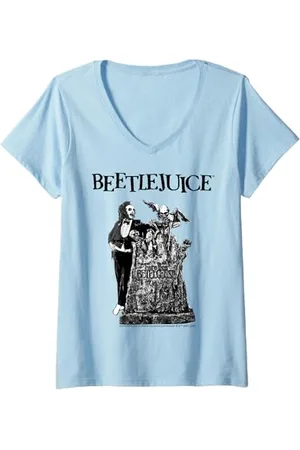 BEETLEJUICE Femme Movie Art gothique classique T-Shirt avec Col en V