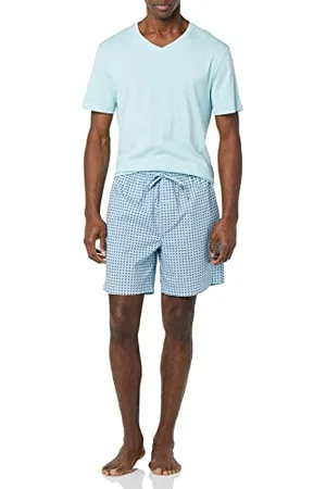 Amazon Pyjama Avec Short en Popeline de Coton et T-shirt en Coton Homme, , L