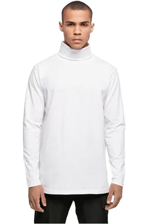 Build Your Brand Col Tortue T-Shirt, Blanc, XS Homme