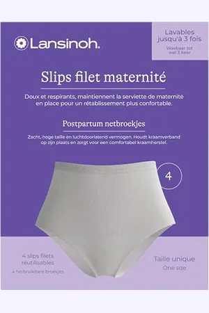 Lansinoh Sous-vêtements post-partum – sous-vêtements doux et respirants pour la période post-partum – élastiques et réutilisables – idéaux pour la césarienne et l
