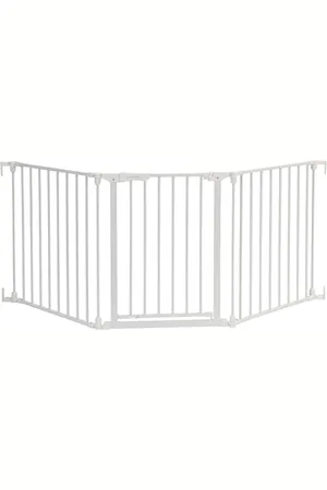 Dream Baby Discovery 3-Panel FLEX Configure Adapta Folding Child Safety Gate - Fits Opening from 74.5cm - 195cm wide and 74cm Tall - with Smart Stay Open Feature & One Way Stopper- White