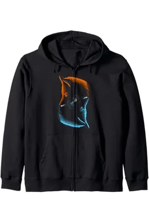 Fox Renard Ying Yang Sweat à Capuche