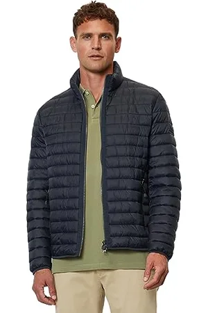 Marc O’ Polo Marc OߴPolo hommes veste matelassée à col montant légère, (Dark Navy), L