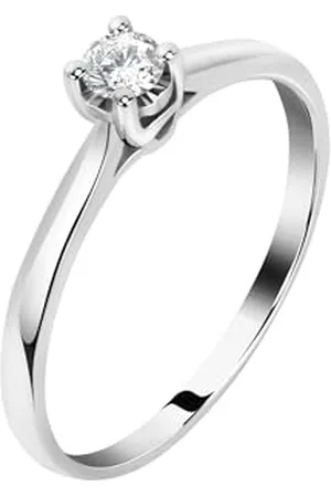 LIVE DIAMOND Bague Femme, Collection LAB GROWN, en 375, Diamants écologiques - LD010040