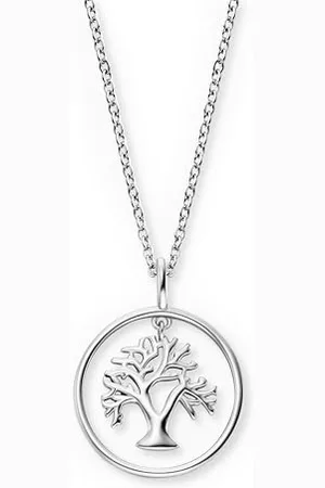 Engelsrufer Chaîne arbre de vie en argent sterling 925 pour femme - Fermoir mousqueton - Longueur : 42 + 4 + 4 cm, 50 cm, Argent sterling, Pas de gemme