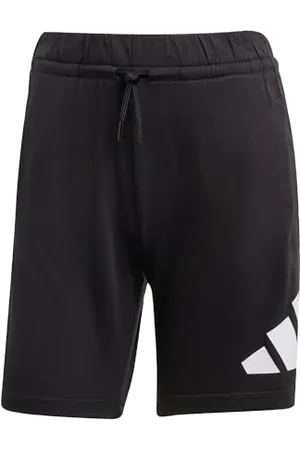 adidas Mixte Enfant Essentials BIG Logo Shorts, Black/White, 9-10 Years