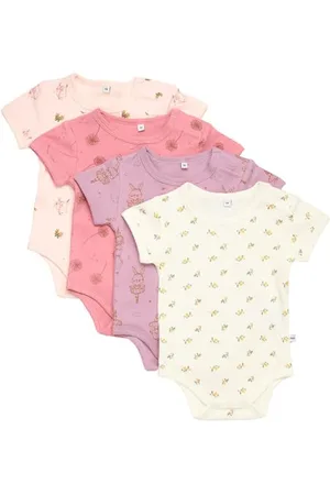 Pippi Body SS AO-Printed (4-Pack) sous-vêtement, , 74 Mixte bébé