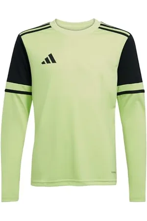 adidas Mixte Enfant SQUADRA25 Goalkeeper Jersey Long Sleeve Kids, Pulse Lime/Black, 7-8 Years