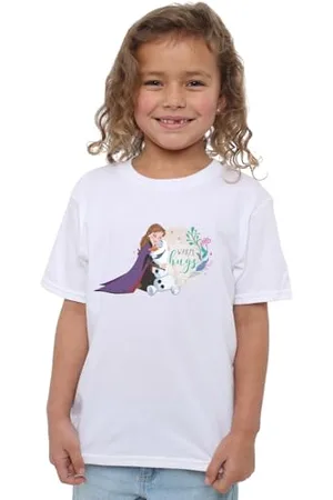 Disney Mandarin creative ltd Frozen Anna and Olaf Like Warm Hugs Girls T Shirt, , 5-6 Ans Fille