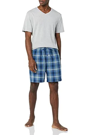 Amazon Pyjama Avec Short en Popeline de Coton et T-shirt en Coton Homme, , L