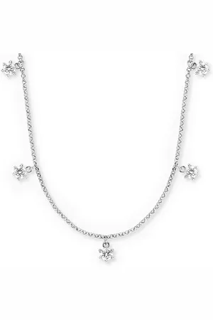 Engelsrufer Chaîne en argent sterling 925 brillant pour femme - Oxyde de zirconium - Fermoir mousqueton - Longueur : 40 + 4 cm, 44 cm, Argent sterling, Zircone cubique
