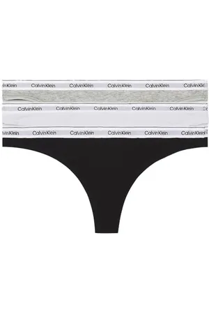 Calvin Klein Strings Femme Lot de 3 Modern Logo Tangas, , XL
