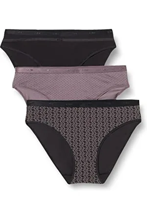 Dim Culotte Femme Les Pockets Coton Confortable x3, Lot Noir Logo, XXL