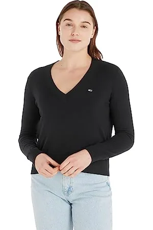 Tommy Hilfiger Femme Pull Essential Vneck Pull en Maille, , XS