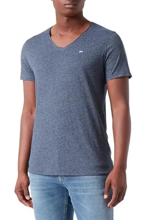 Tommy Hilfiger T-Shirt Manches Courtes Homme Slim Col en V, , XS