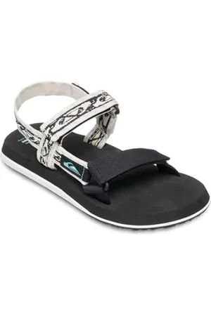 Quiksilver Homme Monkey Caged. Sandale, Noir/Blanc, 45 EU