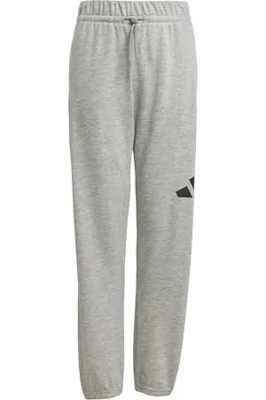 adidas Mixte Enfant Essentials BIG Logo Pants, Medium Grey Heather/Black, 7-8 Years